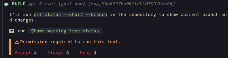 Opencode permission request