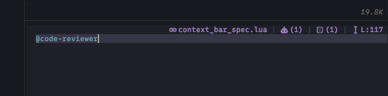 Opencode.nvim context bar