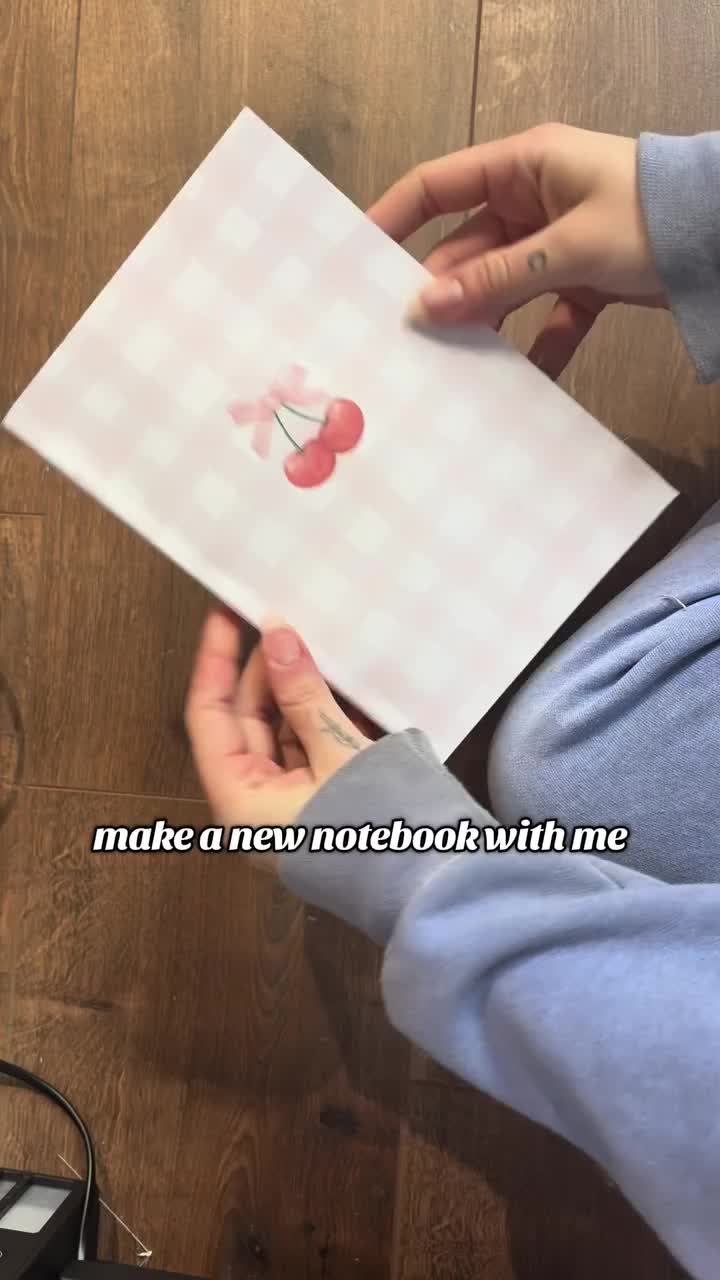 Making a new softcover notebook 🫶🏻  #coquetteaesthetic #notebooklover #stationeryshop