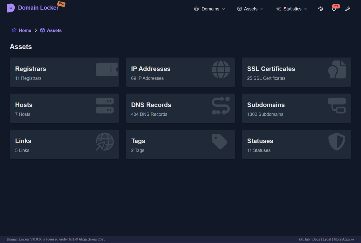 Track Assets Screenshot