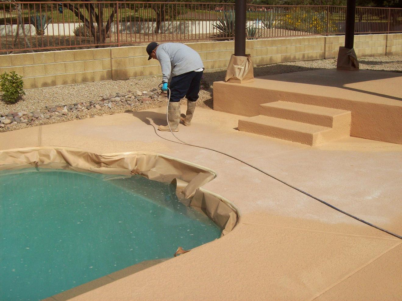 POOL DECK REPAINTING DECORATIVE CONCRETE SERVICES LLC