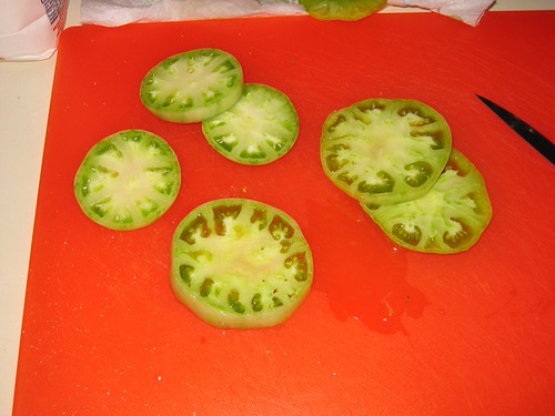 Green tomato slices!