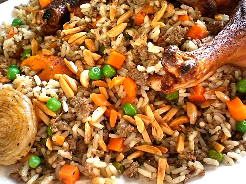 Citrus & Herbs Roasted Chicken Stuffed with Rice & Vegetables