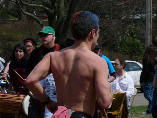 Blue and red hair
