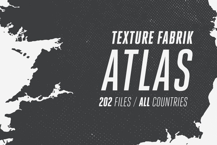 Texture Fabrik - Atlas Maps set Cover with map silhouette graphic