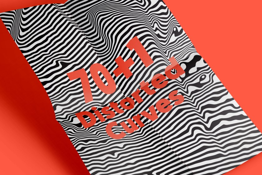 Paper with distorted pattern made of lines