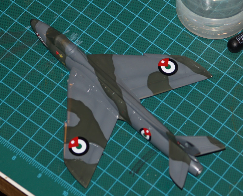 Jordanian Hunter Decaling in process