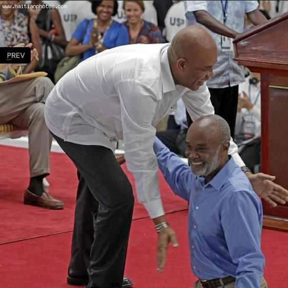 Photo 2365: Rene Preval And Michel Martelly At Caracol Industrial Park Inauguration Rene Preval And Michel Martelly At Caracol Industrial Park Inauguration