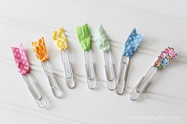 Paperclip Washi Tape Bookmarks - Laura's Crafty Life