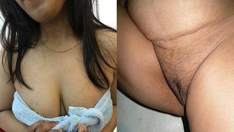 PinkyCouple: 她暴露了她的大胸部和她剃光的阴户