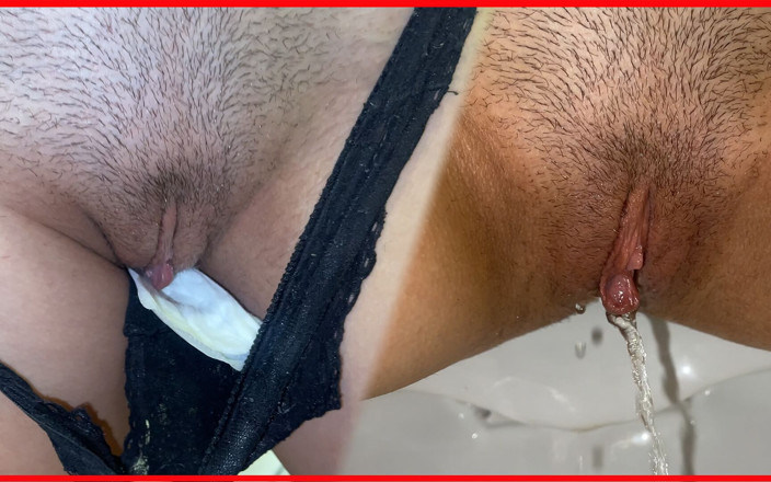 Erect Dick: Compilație! Pișare în diferite chiloți cu tampoane! Close-up! POV!