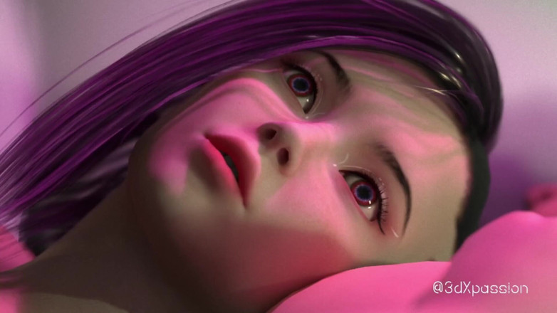 3dxpassion: VR Nexus 3 Neon Dreams - 거유 사이버펑크 아가씨가 개인 네온룸에서 열심히 타고 있습니다.