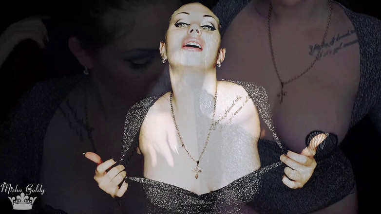 Goddess Misha Goldy: 增加你对我的奴隶的瘾!迷人的思想操逼!