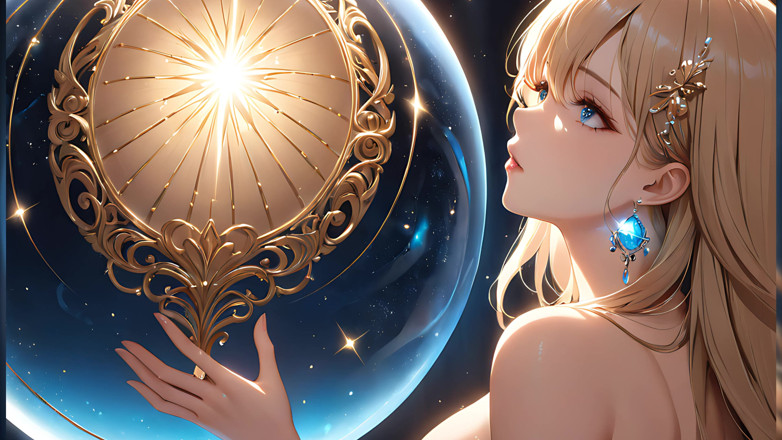LustRender: Whispers of Magic - Ai Girl and a Glowing Orb