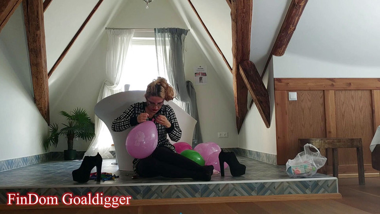 FinDom Goaldigger: Souffler des ballons dans un style findom, partie 2