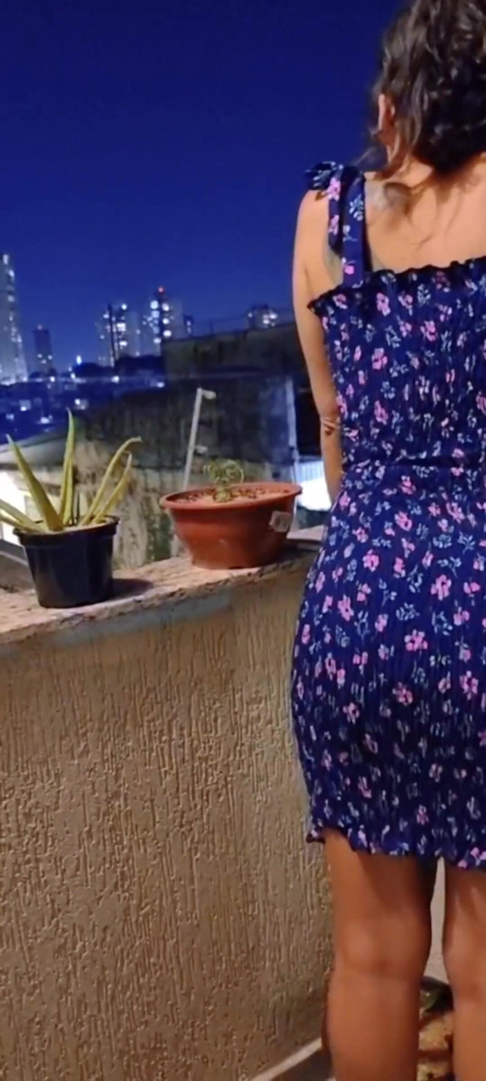 Espuleta Maia: Exhibition on the Balcony - Hot Girl Dancing Until She Is...