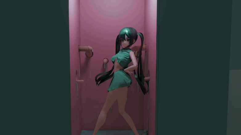 Smixix: Mona Genshin 임팩트 글로리 홀 헨타이 옷을 벗고 춤을 추고 섹스 MMD 3D - 클리어 블루 컬러 편집 Smixix