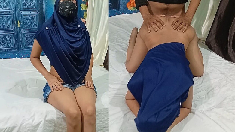 Dearshivani: Ateşli tesettürlü kız komşus tarafından sert sikiliyor