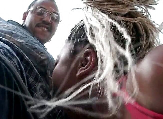 Dark Extreme: Blonde ebony ho gets fucked by big black dick