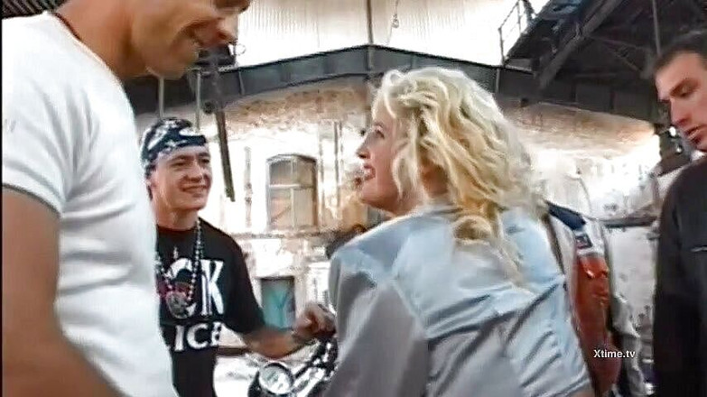 Monster Cocks: Blondie facing a group of bikers, gets fucked in a...