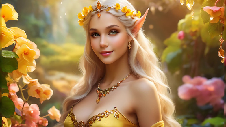 LustRender: Người phụ nữ nghệ thuật khỏa thân cầm begonia với đồ...