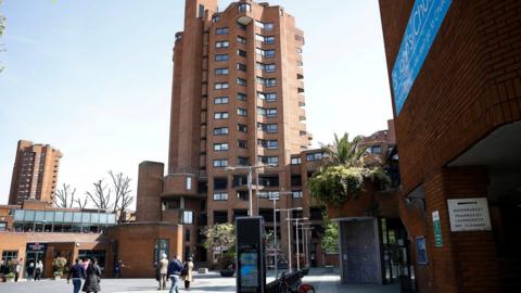 World's End Estate tower blocks and a central communal area
