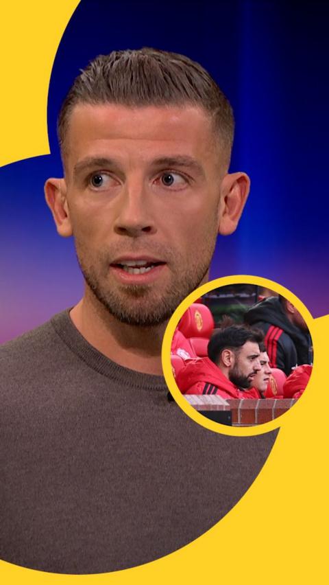Toby Alderweireld and Bruno Fernandes
