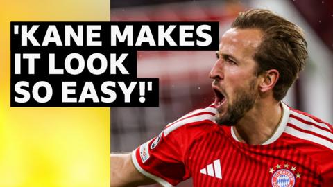 Harry Kane celebrating scoring a goal