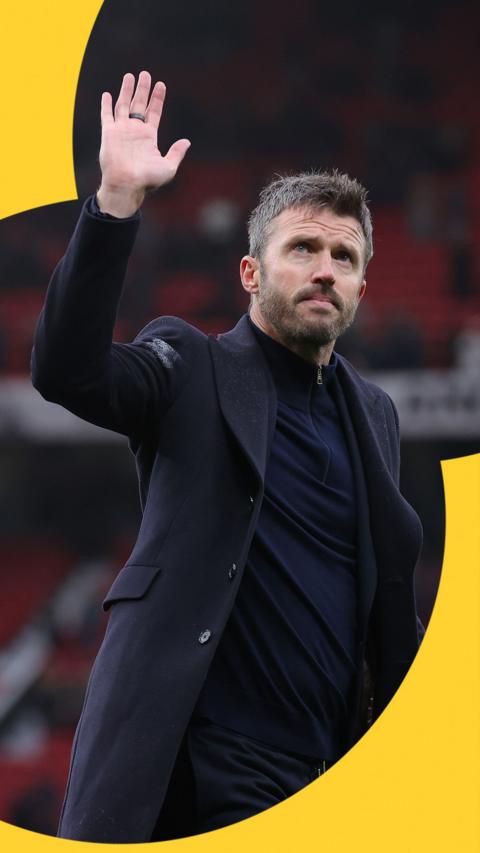 Michael Carrick waves to fans at Old Trafford