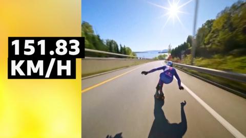 Diego Poncelet sets new skateboarding speed world record