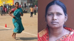 चार अक्तूबर को साड़ी पहने दौड़तीं कविता देवी का वीडियो वायरल हो गया था