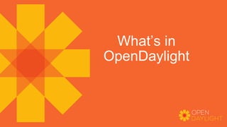 What’s in
OpenDaylight
 