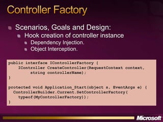 Developing ASP.NET Applications Using the Model View Controller Pattern