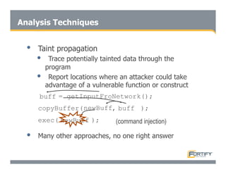 Secure Programming With Static Analysis