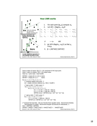 Instance-based learning (aka Case-based or Memory-based or non-parametric)