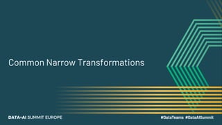 Common Narrow Transformations
 