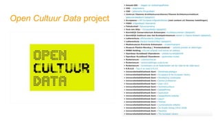 Open Cultuur Data project
 