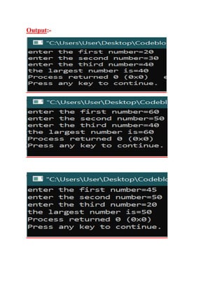 Output:-
 
