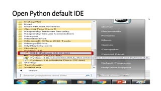 Open Python default IDE
 