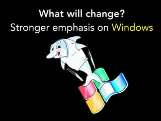 What will change?
Stronger emphasis on Windows
 