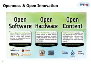 7
Openness & Open Innovation
 