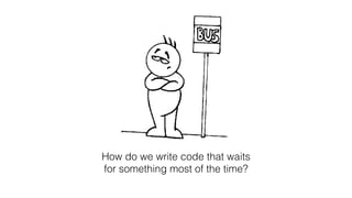 How do we write code that waits
for something most of the time?
 