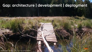 Gap: architecture | development | deployment
picture credit: https://www.flickr.com/photos/28994379@N02/
 