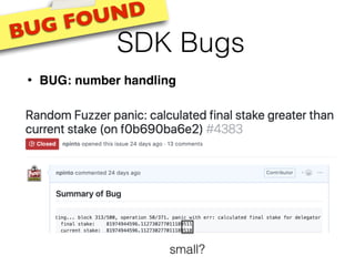 SDK Bugs
• BUG: number handling
BUG FOUND
small?
 