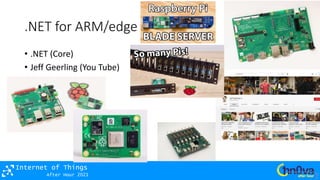 After Hour 2021
Internet of Things
.NET for ARM/edge
• .NET (Core)
• Jeff Geerling (You Tube)
 