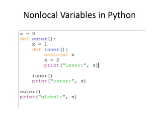 Nonlocal Variables in Python
 