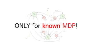 ONLY for known MDP!
 