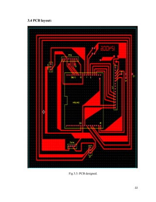 22
3.4 PCB layout:
Fig 3.3: PCB designed.
 