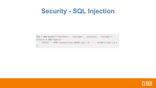 Security - SQL Injection
 