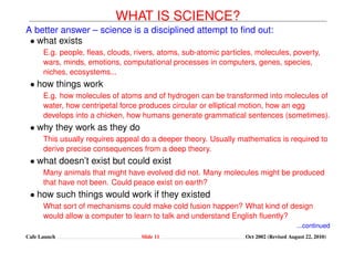 What is science? (Can There Be a Science of Mind?) (Updated August 2010)
